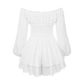 Ladies Wrinkle Boat Neck Daily Ruffled Jumpsuits GKAZ001 - SWEETKAMA
