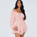 Ladies Wrinkle Boat Neck Daily Ruffled Jumpsuits GKAZ001 - SWEETKAMA