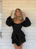 Ladies Wrinkle Boat Neck Daily Ruffled Jumpsuits GKAZ001 - SWEETKAMA