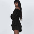 Ladies Wrinkle Boat Neck Daily Ruffled Jumpsuits GKAZ001 - SWEETKAMA