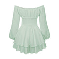 Ladies Wrinkle Boat Neck Daily Ruffled Jumpsuits GKAZ001 - SWEETKAMA