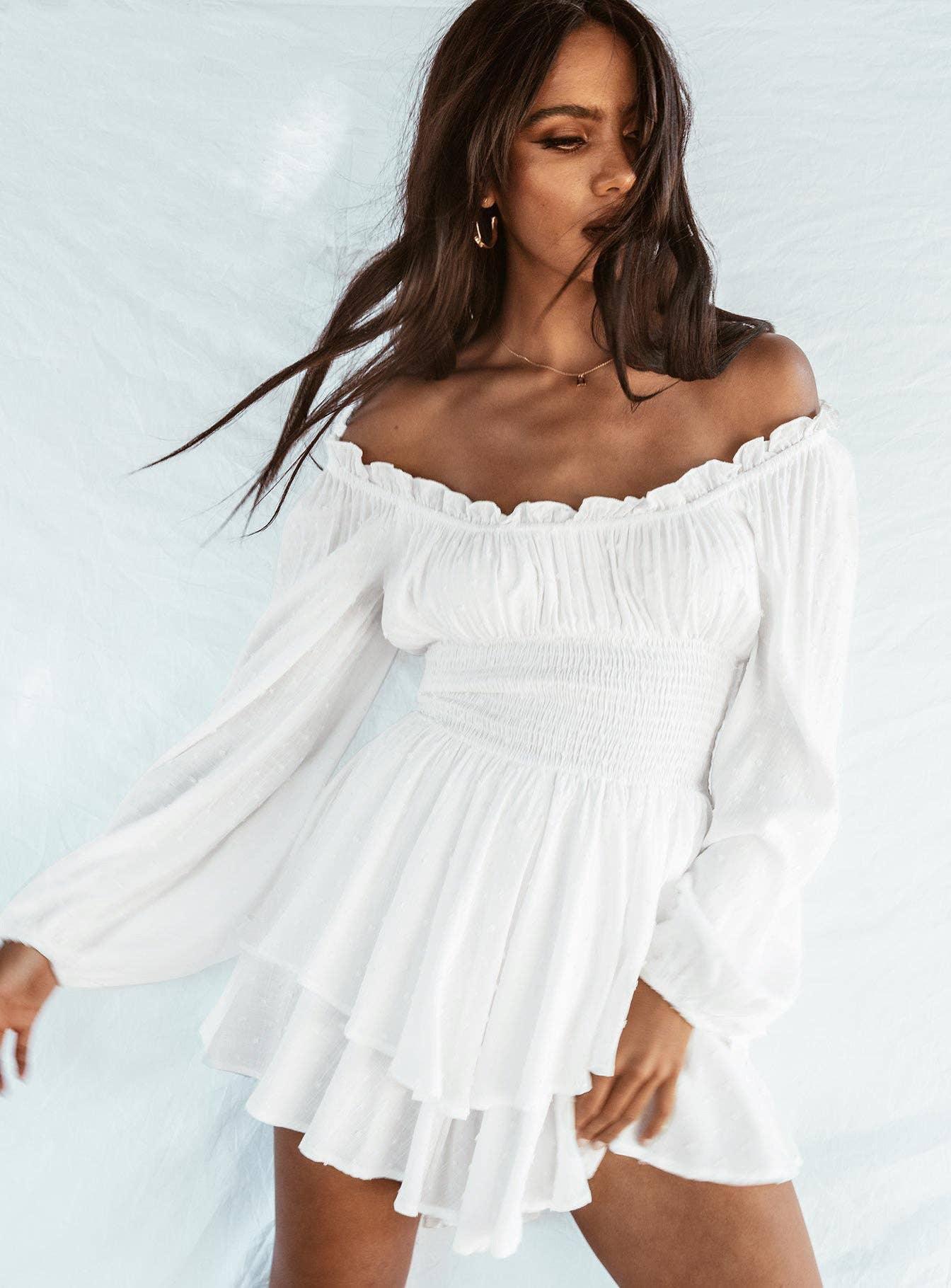 Ladies Wrinkle Boat Neck Daily Ruffled Jumpsuits GKAZ001 - SWEETKAMA