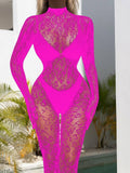 Leopard Slim-Fitting See Through Bodystocking w636 - SWEETKAMA