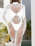 Leopard Slim-Fitting See Through Bodystocking w636 - SWEETKAMA