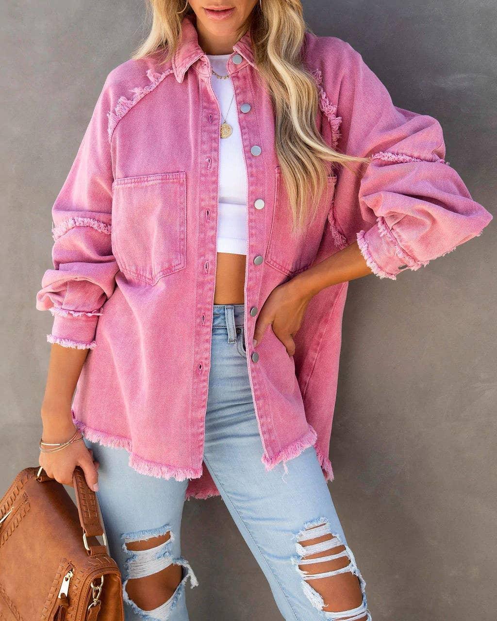 Long Sleeves Solid Color Ladies Daily Jacket 58013 - SWEETKAMA