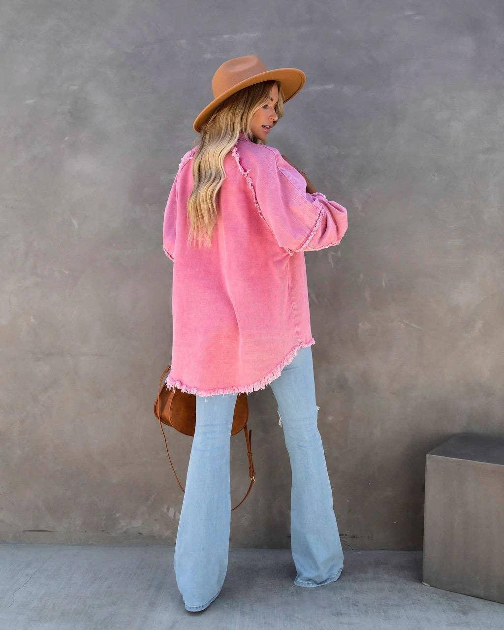 Long Sleeves Solid Color Ladies Daily Jacket 58013 - SWEETKAMA