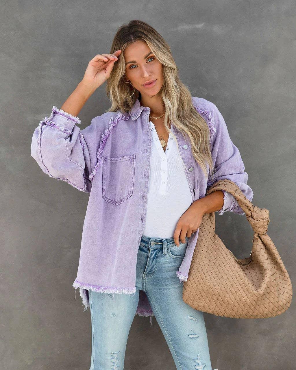 Long Sleeves Solid Color Ladies Daily Jacket 58013 - SWEETKAMA
