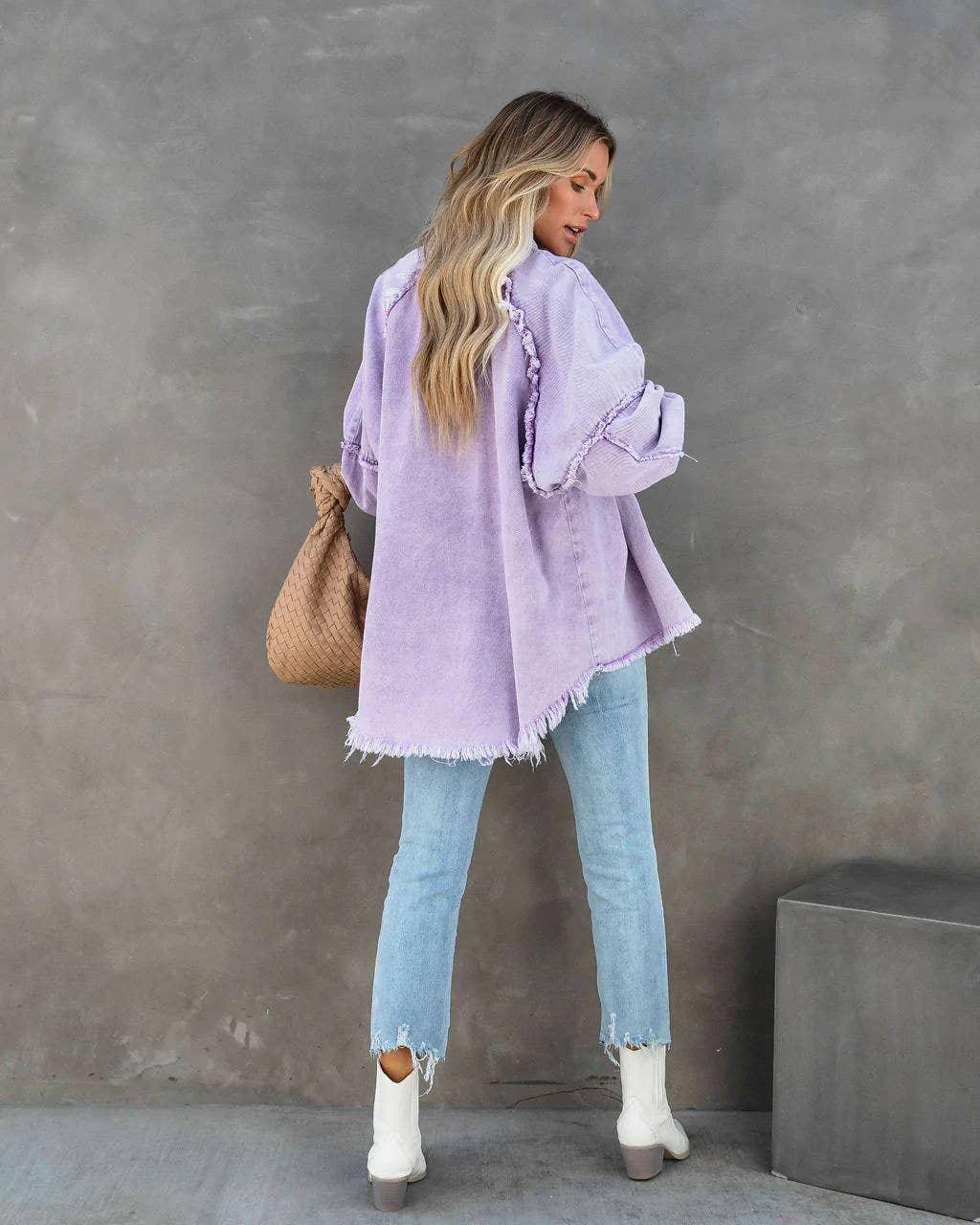Long Sleeves Solid Color Ladies Daily Jacket 58013 - SWEETKAMA