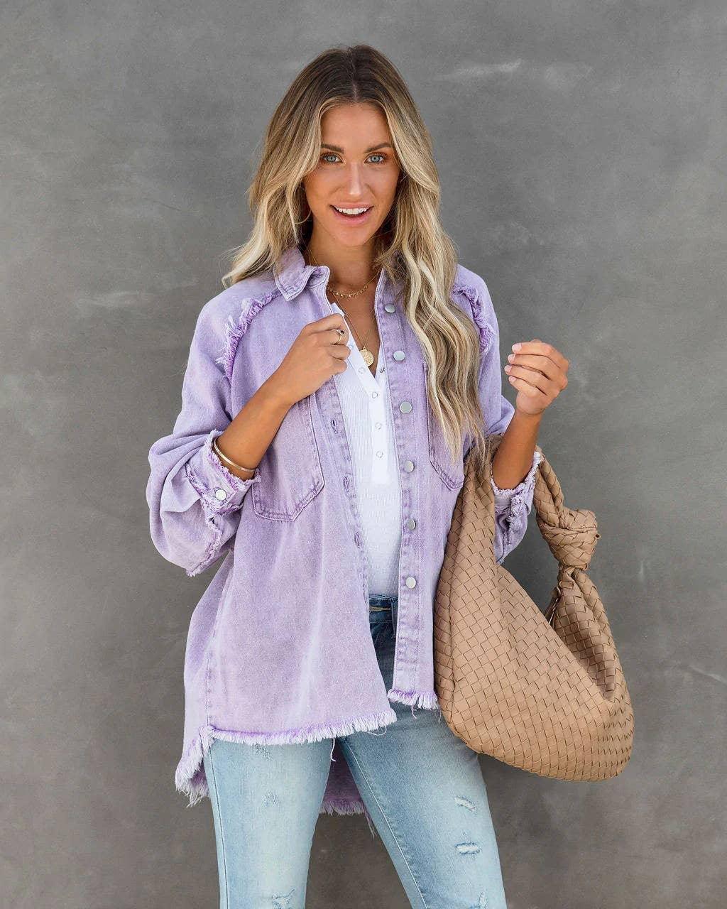 Long Sleeves Solid Color Ladies Daily Jacket 58013 - SWEETKAMA