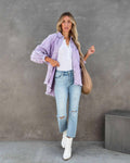 Long Sleeves Solid Color Ladies Daily Jacket 58013 - SWEETKAMA