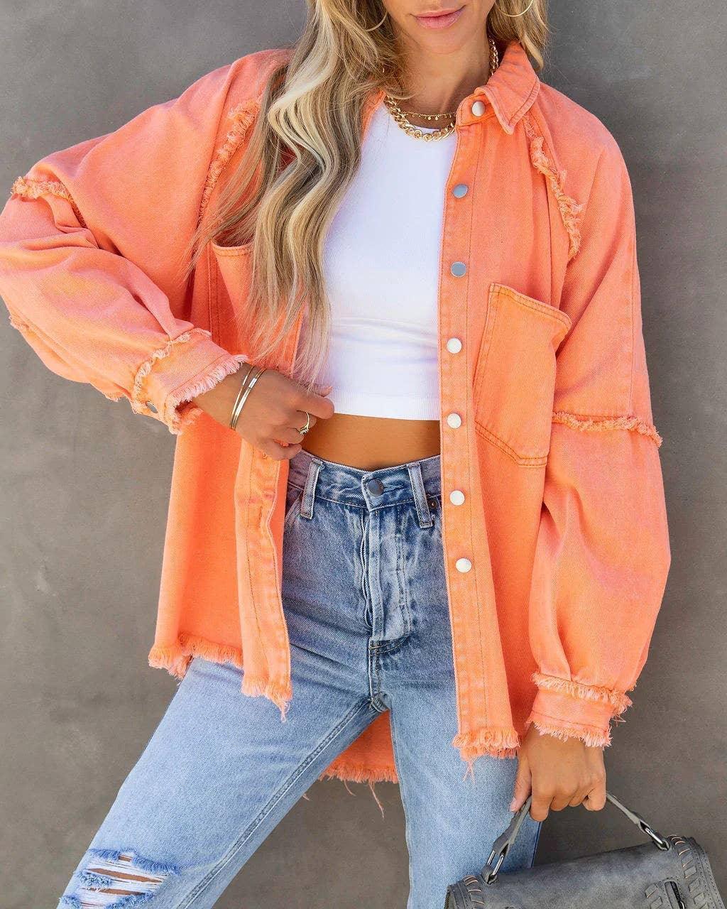 Long Sleeves Solid Color Ladies Daily Jacket 58013 - SWEETKAMA
