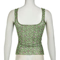 Missy Floral Print Mesh Selvedge Tank Top 15174 - SWEETKAMA