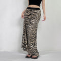 Missy Tiger Stripe Tube Shape Midi Skirt 12884 - SWEETKAMA