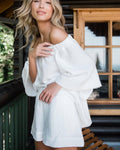 Off Shoulder Flounce Top Loose Shorts Ladies Set 2S1620B - SWEETKAMA