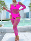 Off Sleeves Crisscross Sexy Mesh Bodystocking W586 - SWEETKAMA
