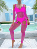 Off Sleeves Crisscross Sexy Mesh Bodystocking W586 - SWEETKAMA