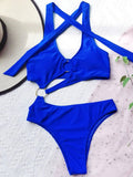 One Piece O-Ring Swimsuit LZ41 - SWEETKAMA
