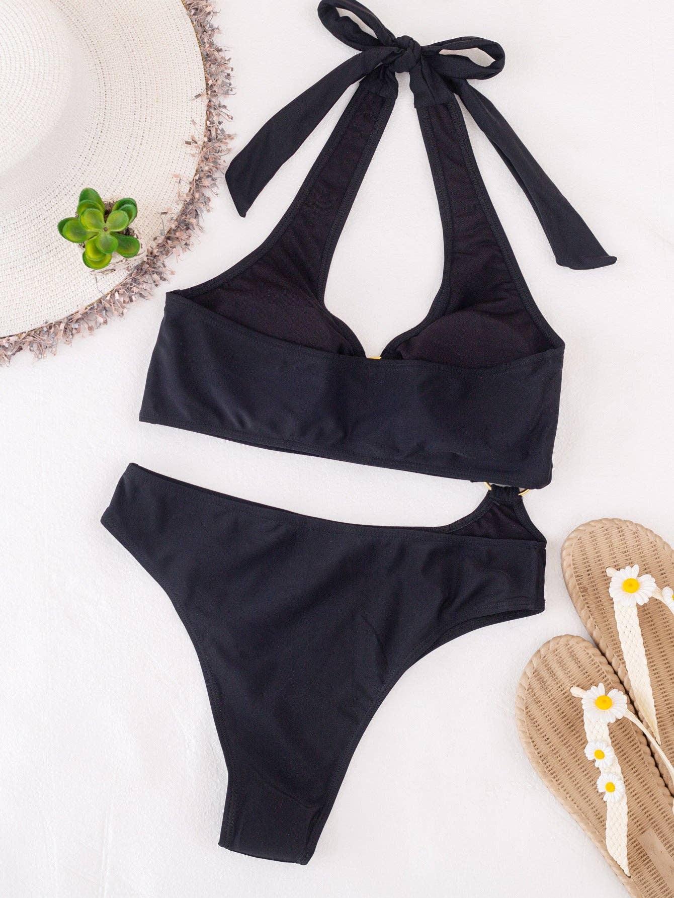 One Piece O-Ring Swimsuit LZ41 - SWEETKAMA