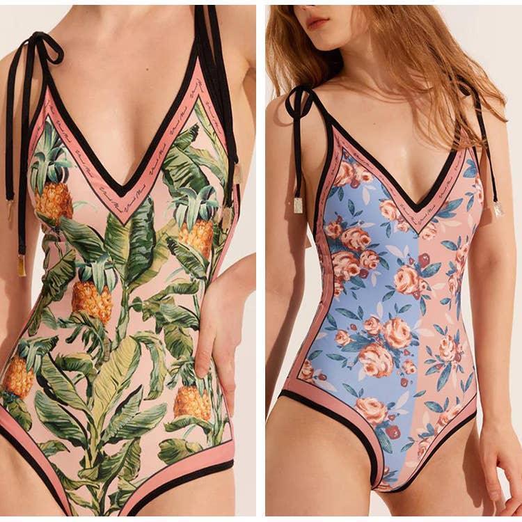 One Piece Swimsuit with Cover Up Y18 - SWEETKAMA