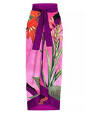 Open Back Wrap Front One Piece Swimsuit with Cover Up Y107 - SWEETKAMA