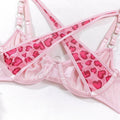 Pink Leopard Print Lingerie Set R1027A - SWEETKAMA