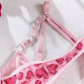 Pink Leopard Print Lingerie Set R1027A - SWEETKAMA