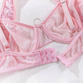 Pink Leopard Print Lingerie Set R1027A - SWEETKAMA