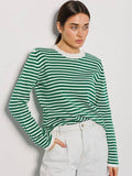 Round Neck Stripe Long Sleeves Sweater MY0033 - SWEETKAMA