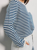 Round Neck Stripe Long Sleeves Sweater MY0033 - SWEETKAMA