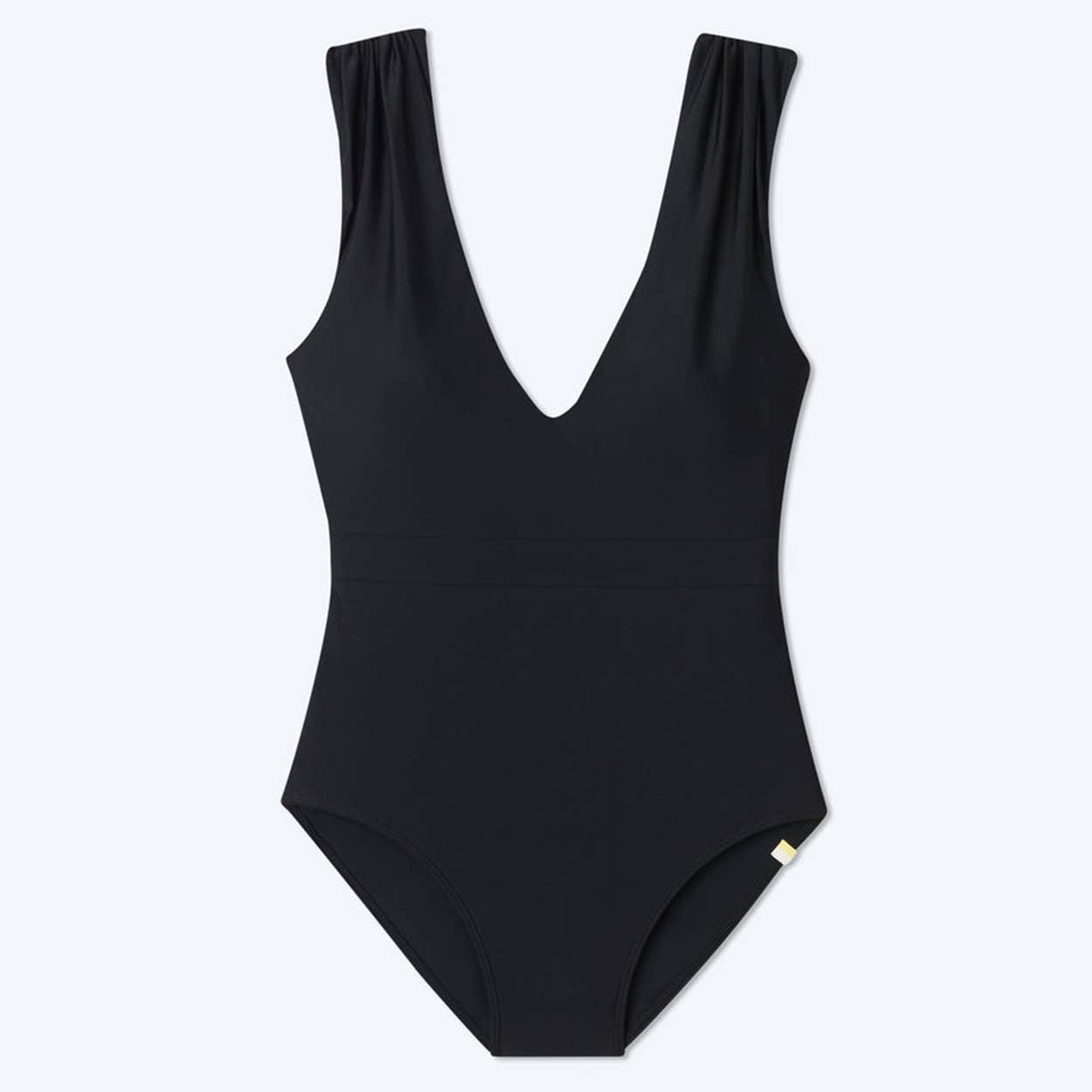 Ruched Shoulder Backflip One Piece Bikini Swimsuit FKSW2302A - SWEETKAMA