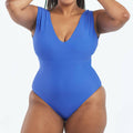 Ruched Shoulder Backflip One Piece Bikini Swimsuit FKSW2302A - SWEETKAMA