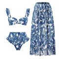 Ruffle Shoulder and Bottom 2PCS Bikini Set with Wrap Y61 - SWEETKAMA