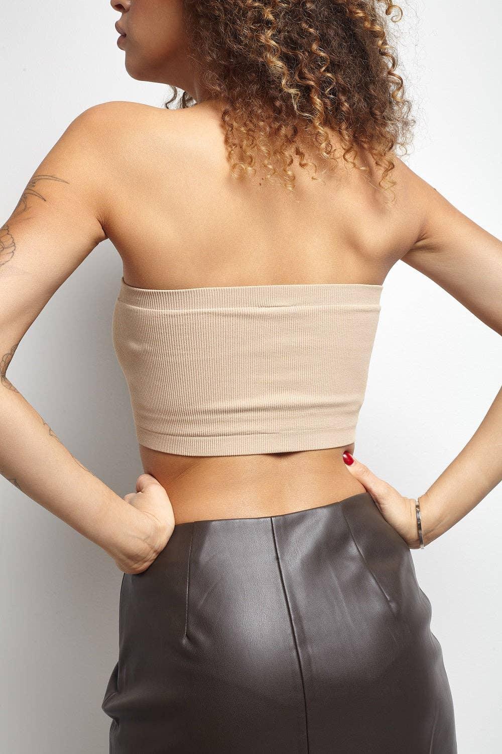 Seamless Double Layered Bandeau Tops SKT3003 - SWEETKAMA