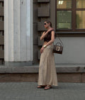 Sequin High Waist Solid Color Long Skirt BSQ0017 - SWEETKAMA