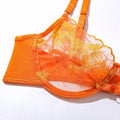 Sexy Embroidery Lingerie Set with Garter Belt HWT0710 - SWEETKAMA