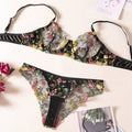 Sexy Ladies Floral Embroidery Lingerie Set R1129A - SWEETKAMA