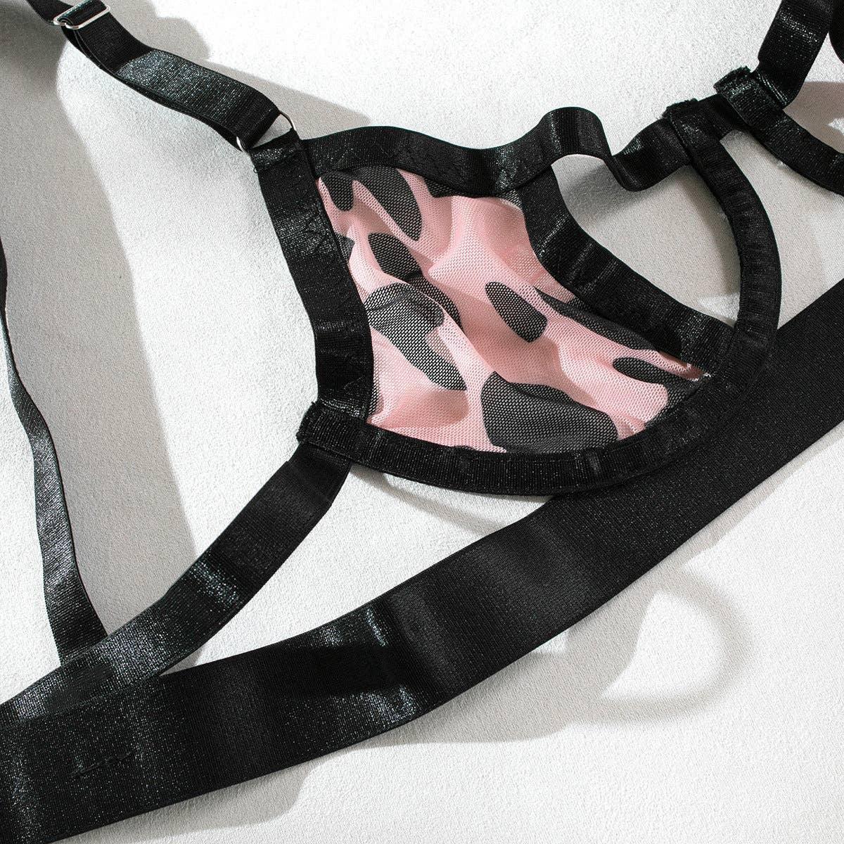 Sexy Leopard Print Lingerie Set R0092A - SWEETKAMA