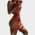 Sexy Solid Color Bandage Lingerie Set R0068A - SWEETKAMA
