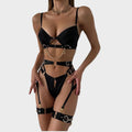 Sexy Solid Color Bandage Lingerie Set R0068A - SWEETKAMA