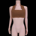 Sexy Solid Color Knit Halter Bandeau Top LH0569 - SWEETKAMA