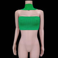 Sexy Solid Color Knit Halter Bandeau Top LH0569 - SWEETKAMA
