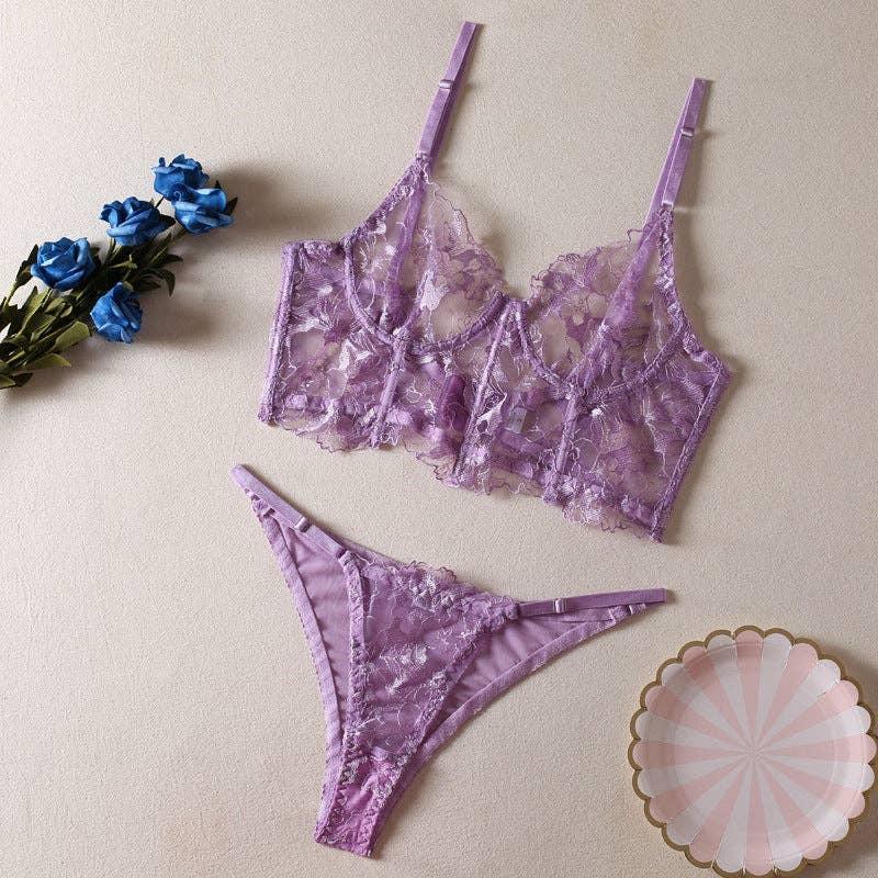 Sexy Solid Color Lingerie Set R0047A - SWEETKAMA