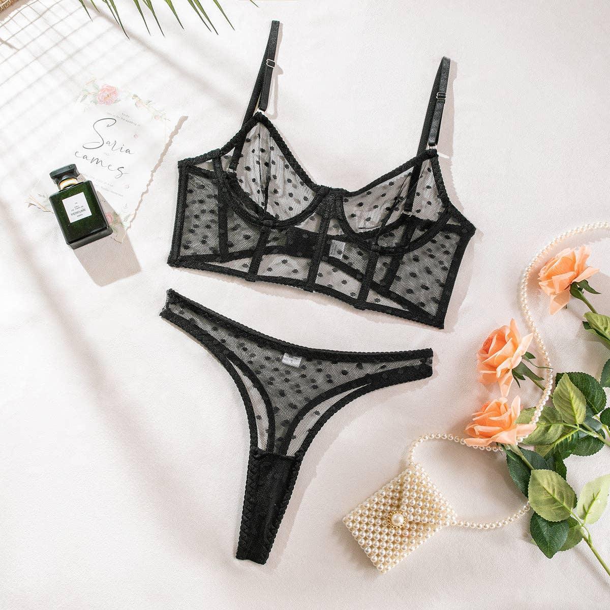 Sexy Solid Color Lingerie Set R0081A - SWEETKAMA