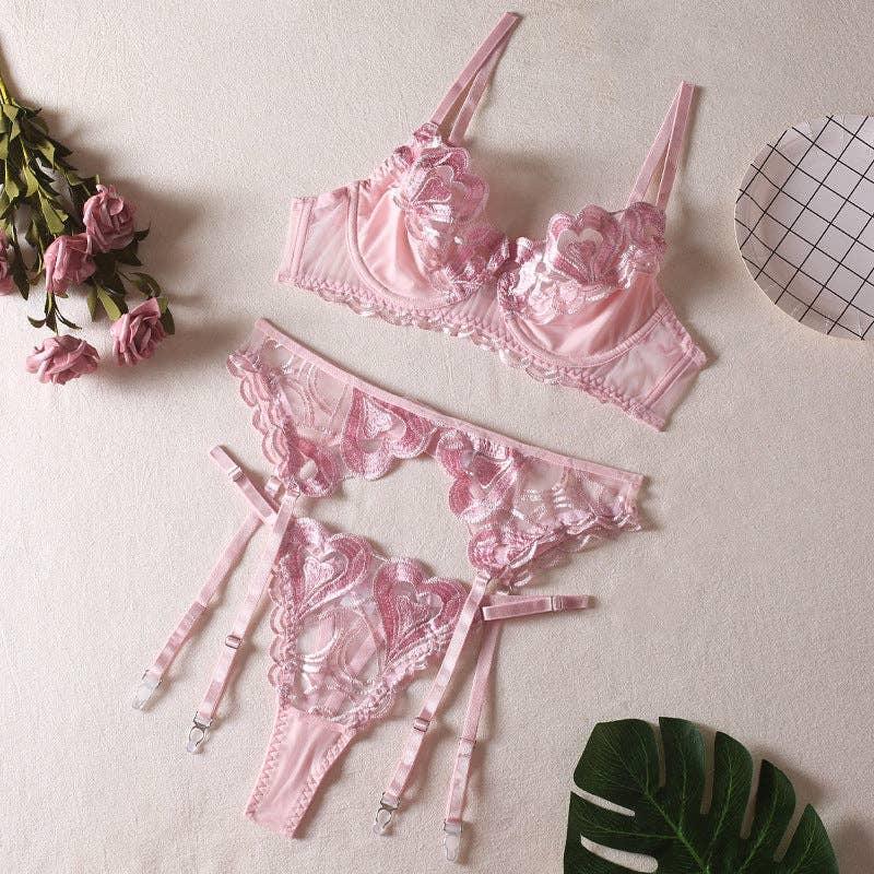 Sexy Solid Color Lingerie Set R0666A - SWEETKAMA
