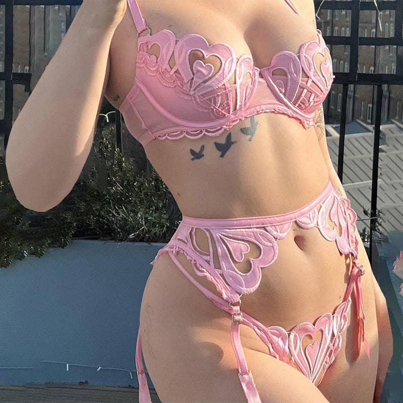Sexy Solid Color Lingerie Set R0666A - SWEETKAMA