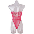 Sexy Solid Color See Sheer Back Hallow Out Teddy 0051 - SWEETKAMA