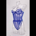 Sexy Solid Color See Sheer Back Hallow Out Teddy 0051 - SWEETKAMA