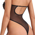 Sexy Solid Color See Sheer Back Hallow Out Teddy 0051 - SWEETKAMA