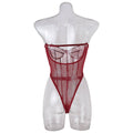 Sexy Solid Color See Sheer Back Hallow Out Teddy 0051 - SWEETKAMA