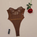 Sexy Solid Color See Sheer Back Hallow Out Teddy 0051 - SWEETKAMA